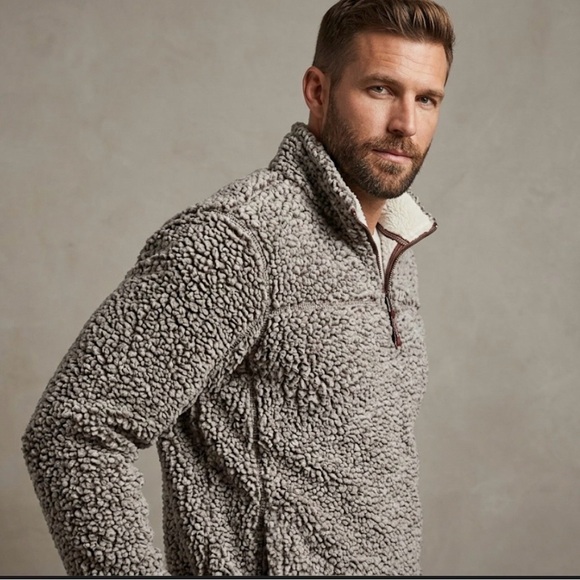 Grizzly Sherpa Other - Grizzly Sherpa Brand  Men’s Quarter-Zip Fleece Pullover Small Gray Oatmeal Color